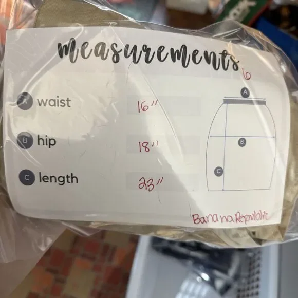 Banana Republic Women’s Beige Linen Silk Button Front Skirt Size 6 Utility Style - Picture 6 of 6